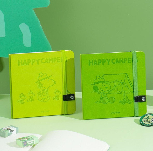 Joytop | Snoopy Camping Diary | Square Notebook | Printed Cover | Blank Pages | 50753