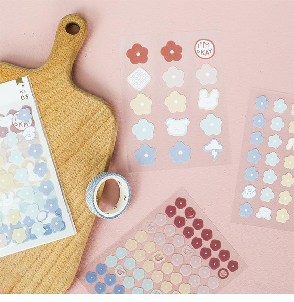 Mr. Paper Flat Stickers | Summer Series | DIY Wall & Photo Decoration | Cream | 50398