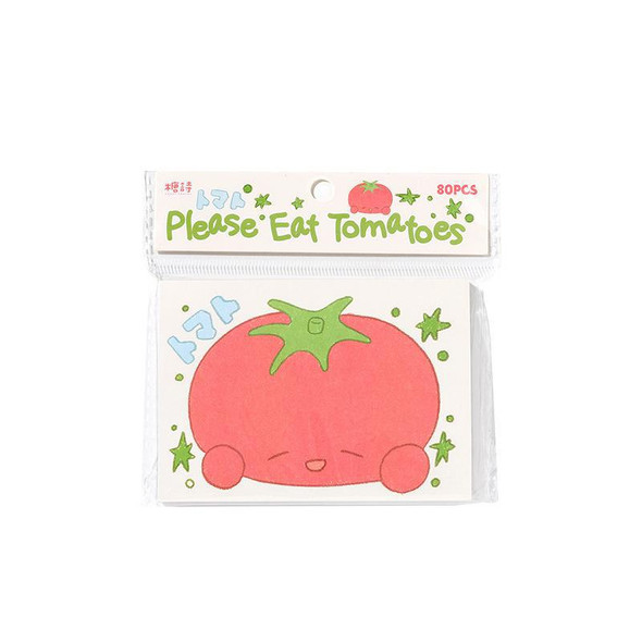 Tangshi Tomato Memo Pad | White Kraft Paper | Tomato Theme | Please Eat Tomato | 50425