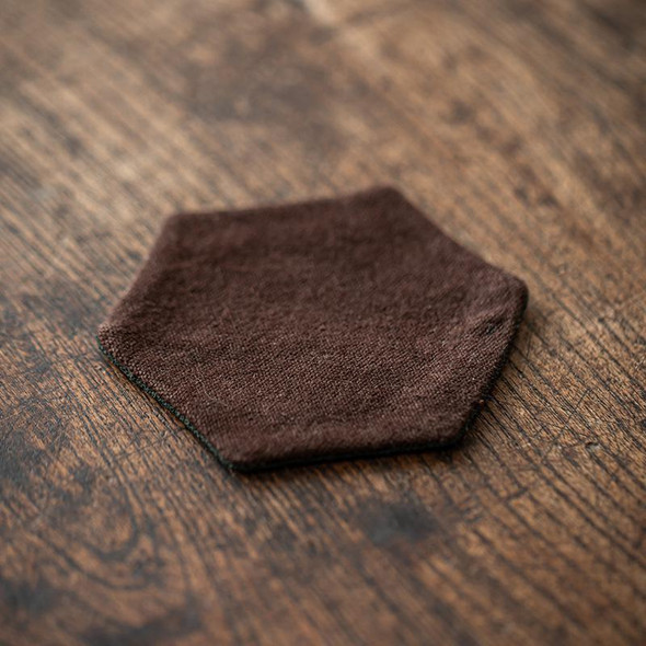 Tie-Dye Hand-Sewn Fabric Coaster | Heat Resistant | Tea Accessories | Brown 8X8cm | 50450 Tie-Dye Hand-Sewn Fabric Coaster | Heat Resistant | Tea Accessories | Brown 8X8cm | 50450
