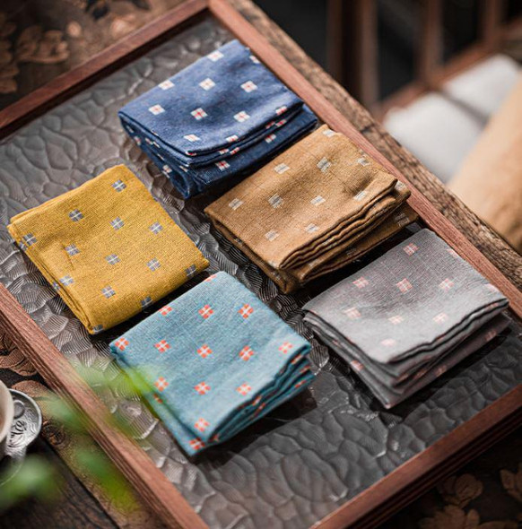 Cotton Linen Tea Cloth | Absorbent | Tea Ceremony Towel | Navy | 50456 Cotton Linen Tea Cloth | Absorbent | Tea Ceremony Towel | Navy | 50456