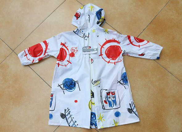 Children’S Polyester Jacket | Cartoon Print | Outdoor Travel | White L | 50636 Children’S Polyester Jacket | Cartoon Print | Outdoor Travel | White L | 50636