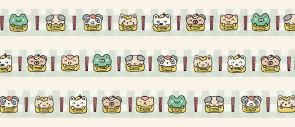 Tangshi Cute Washi Tape | Animal Restaurant Series | Diy Decorative Tape | Tamago | 50416