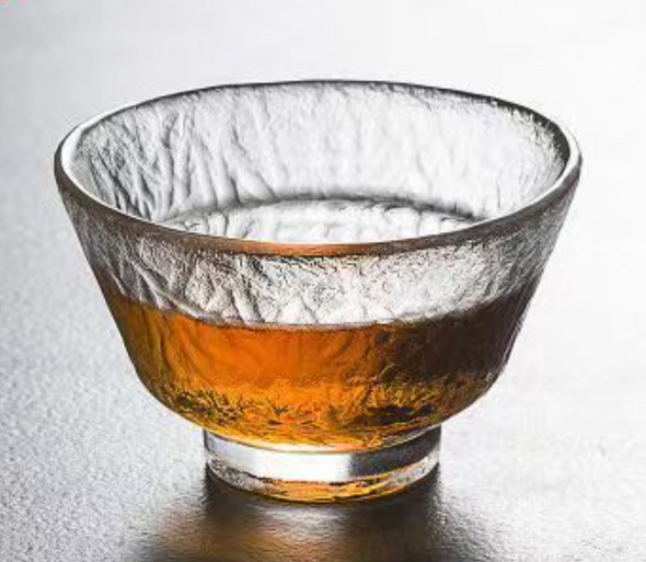 Japanese Glass Tea Cup | Hammered Texture | Gong Fu Master Cup | No.4   | 24433