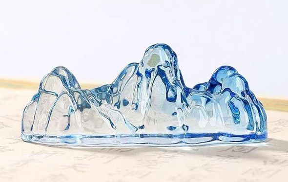 Crystal Pen Holder | Colorful Glass | Brush Rest | Blue | 50590