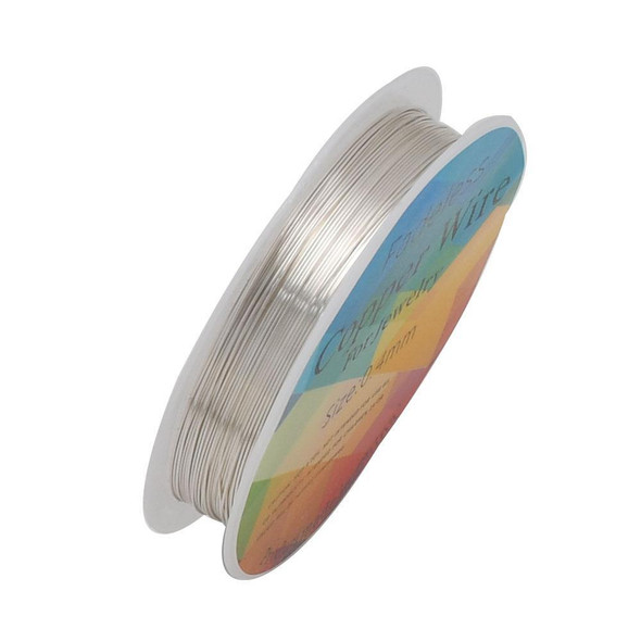 Non-Tarnish Copper Wire | Jewellery Making Wire | Bright Silver | 0.6Mm | 4872 Non-Tarnish Copper Wire | Jewellery Making Wire | Bright Silver | 0.6Mm | 4872
