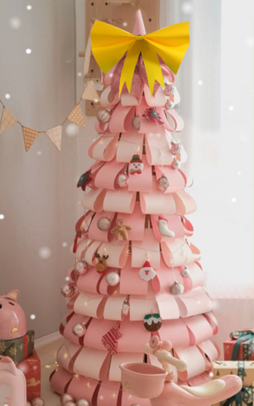 Large Cardboard Christmas Tree | 1.5M/5Ft Pink | 50479