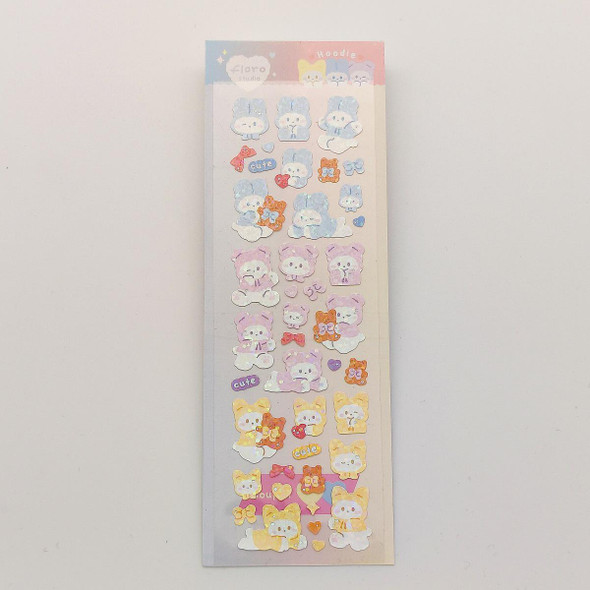 Laser Cartoon Sticker Pack | Tricolor Bunny | 50798