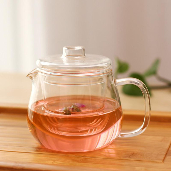 Glass Flower Tea Pot Set | Hand-Blown | Built-In Filter | 450ml | 50336