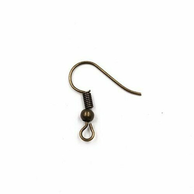 Base Metal Bronze Finish Earring Hooks | Sold by pair | XZ231A