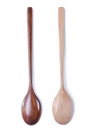 Long Handle Wooden Spoon | Light Colour | 23.5 × 4cm | 24684