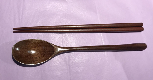 Wooden Spoon & Chopsticks Set | Lacquer Finish | 23.5cm | 24690