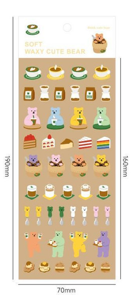 Holographic Bear Stickers | Drink Cute Bear | 50826