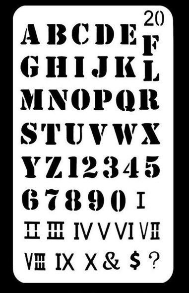 A6 Drawing Stencil Template | 20 Designs | 50807