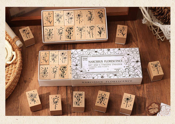 Wooden Floral Stamp Set | Daffodil Season | 50835