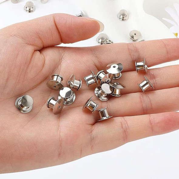 Brooch Pin Back | White Gold Plated | Sold By Each | 250125