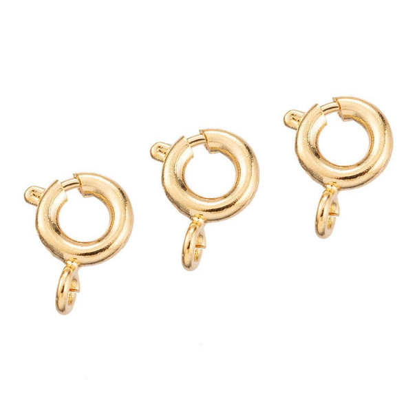 Spring Ring Clasp | Gold Plated | 6 Mm | Sold By 4 Pcs/Pk | 250091