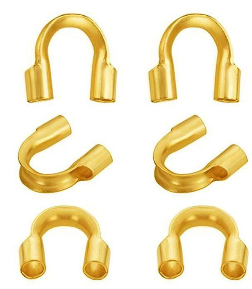 U Shape Wire End Cup Ring | Gold Plated | 4.5 Mm | Sold By 5Pcs | 250128