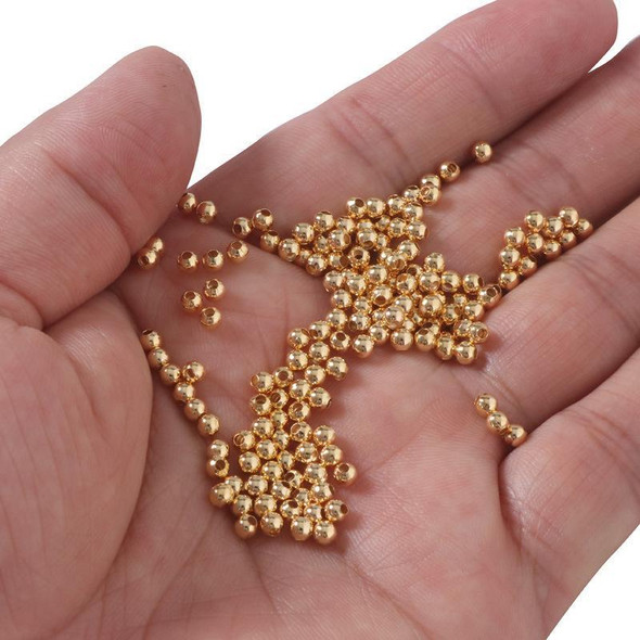 Round Spacer Beads | Gold Plated | 3.2 Mm | Around 25Pcs/Pk | 250121