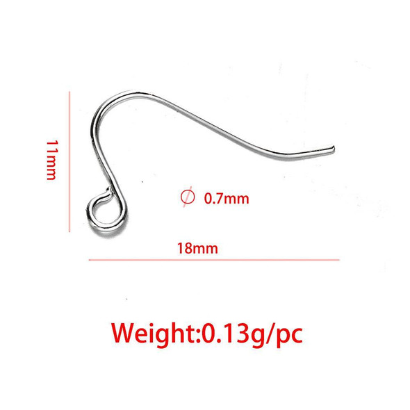 Sterling Silver Plated Ear Hook |  Sold By 20Pcs | 250110