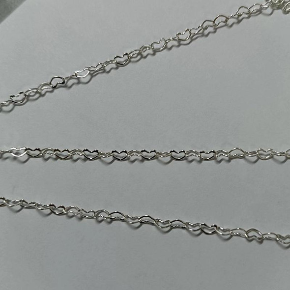 Heart Chain | Silver Plated | 2M | 250106