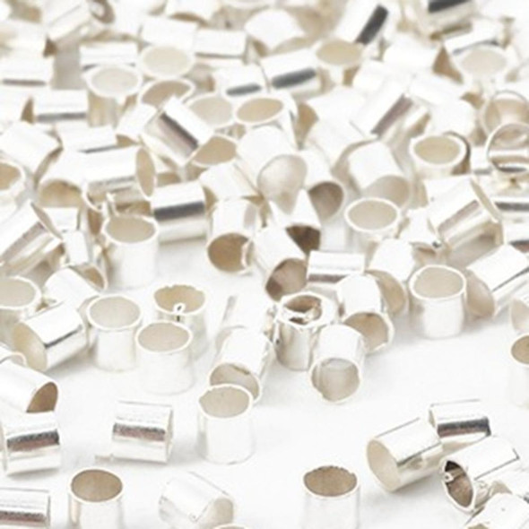 Crimp Beads | Silver Plated | 2 Mm | 3 Gram Pk (Around 180 Pcs) | 250124