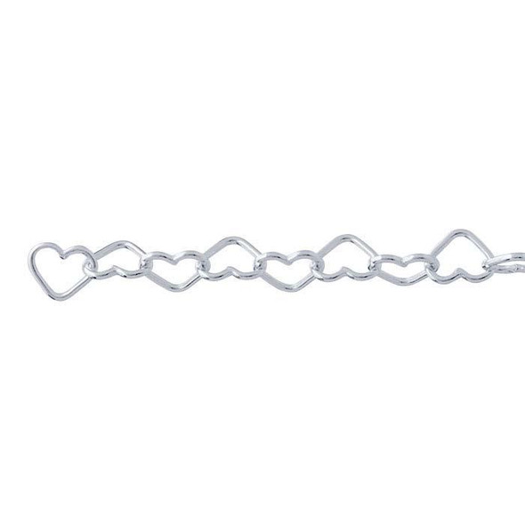 Sterling Silver 4.6mm Heart Link Chain | Sold By CM | Bulk Discount | 683692B