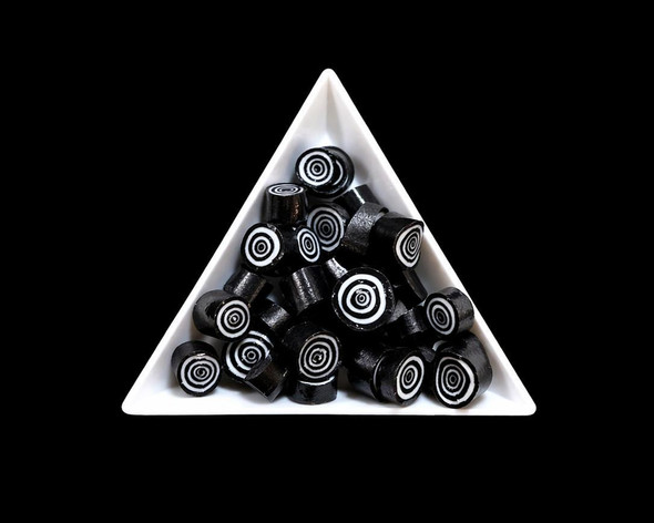 Fusing Glass Botton |Black Spiral | 90 COE |10g