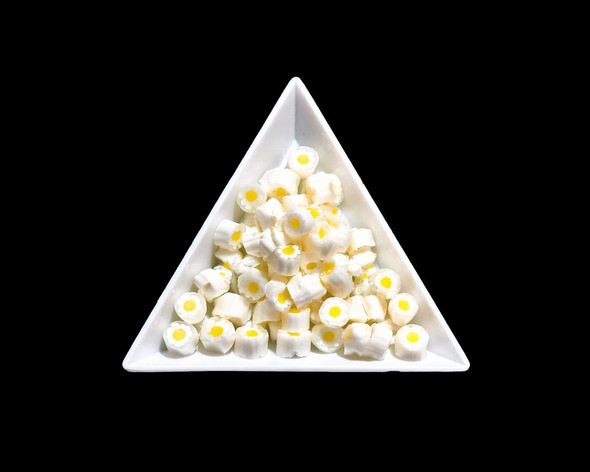 Fusing Glass Botton |White and Yellow Flower | 90 COE |10g