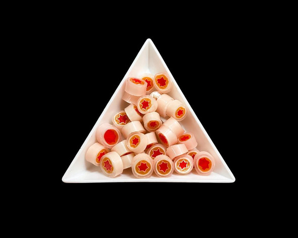 Fusing Glass Botton |Red Star| 90 COE |10g