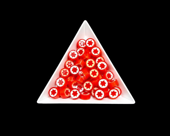 Fusing Glass Botton |Red Star| 90 COE |10g