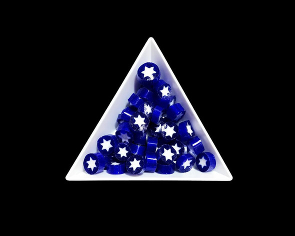 Fusing Glass Botton |Blue Star| 90 COE |10g