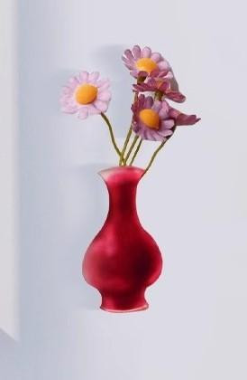 Acrylic Vase Magnet | Red Glaze Vase | 260509