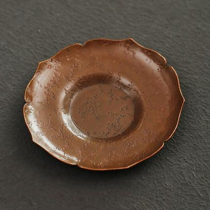 Solid Copper Tea Coaster | Heat Resistant Cup Holder | Japanese Style | Lotus Flower Shape | T260411