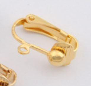 Minimalist Clip-On Earring Finding | Brass | Gold Finish | 10Pcs/Pk | 260521