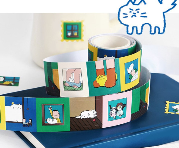 Note For X Matsugoda Die-Cut Masking Tape | Life With Cats | 6937542002992