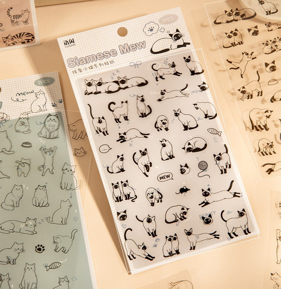 Kitty PET Decorative Sticker Set | Siamese Mew | 6978725269849