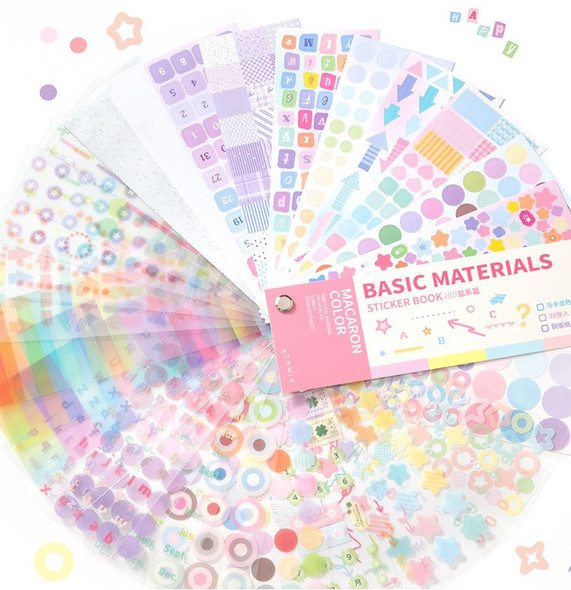 Functional Journal Decorative Sticker Set | Macaron Colour | 6941776320890