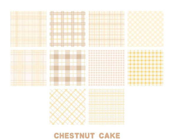 Patterned Notes | Fall Chestnut Cake | 200 Sheets | 6974372346155