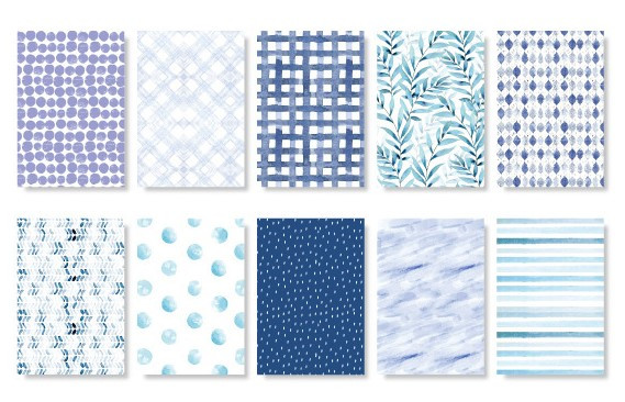 Sweetness Material Paper Set | Blueberry Mousse | 50 Sheets | 6972476945755
