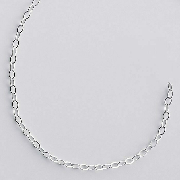 925 Sterling silver 1.4mm Flat Cable Chain | Sold by Ft | 61308250