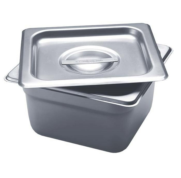 Stainless Steel Square Firing Pan with Lid, 4"D | 065506816043