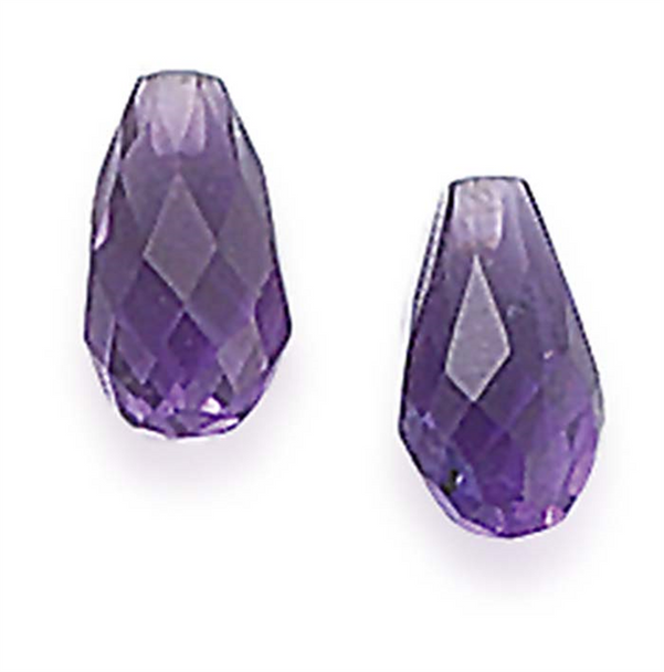 Amethyst 12 x 6mm Teardrop Briolette H |Sold by Each| 90183