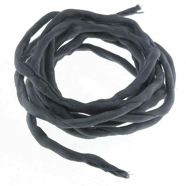 Gray Silk 2mm Hand-Dyed Cords, 40" | 624438102 |Bulk Prc Avlb