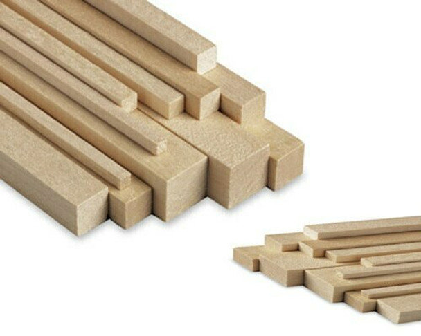 Basswood stick, 3/16 x 1/4 x 48", Sold By Each | 3161448B Basswood stick, 3/16 x 1/4 x 48", Sold By Each | 3161448B