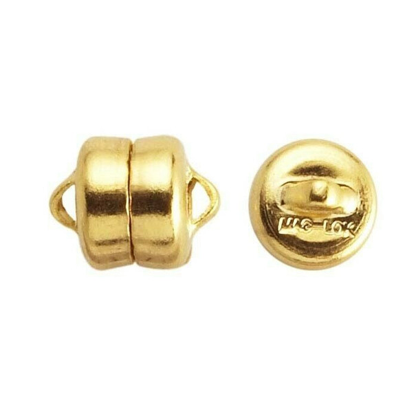 Brass Yellow Gold-Plated Mag-Lok Button Magnetic Clasps 7.8mm | Sold by Pair | Bulk Price Avlb | 61005213