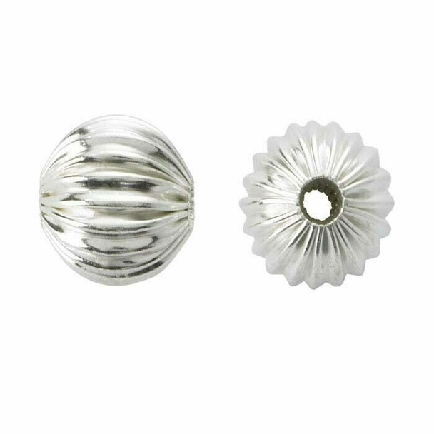 Sterling Silver 3mm Round Corrugated Seamless Bead | Sold By Each | 410021