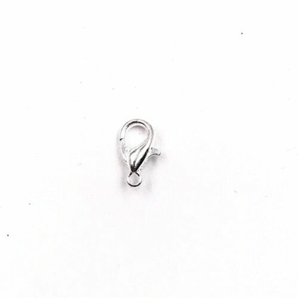 Base Metal Silver Finish Teardrop Lobster Clasp 5x10mm | Sold by Pc | XZ090