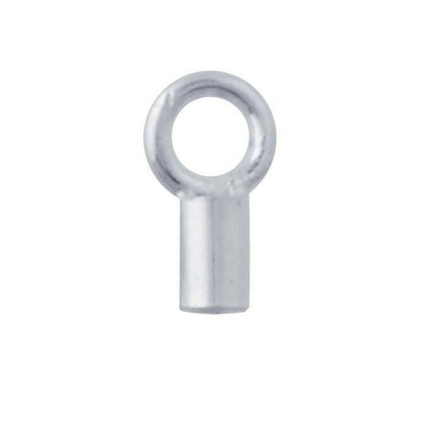 Sterling Silver End Cap | 1.3mm ID | Sold Individually or 10pc | 693436