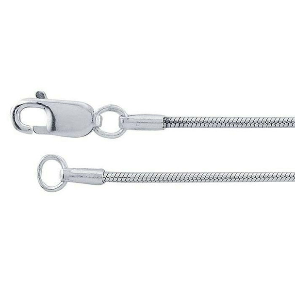 Sterling Silver 1mm Round Seamed Snake Chains 16" | Sold by Pc | 61310016